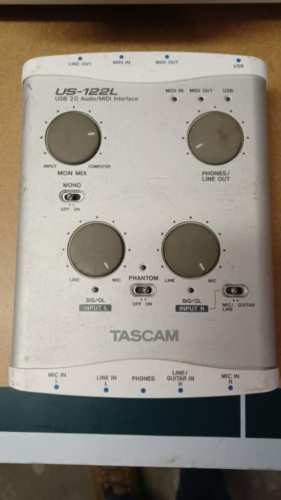 TASCAM US-122L - draagbare audio/MIDI-interface., Muziek en Instrumenten, Midi-apparatuur, Gebruikt, Ophalen