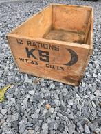 WWII US wooden K ration crate KELLOGG nov. 44, Verzamelen, Militaria | Tweede Wereldoorlog, Ophalen