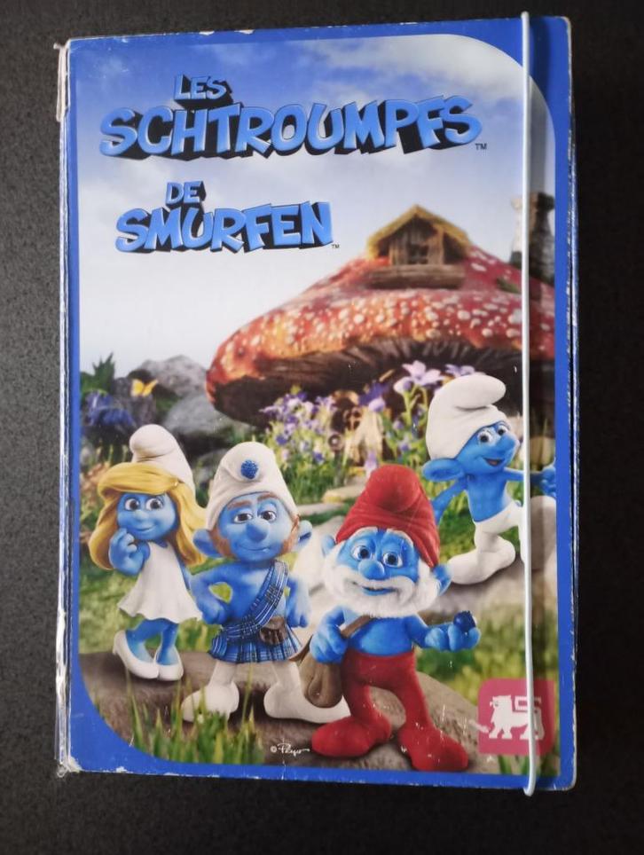 Smurfen : doos met 25 smurfjes - boek - 28 popjes 0,5-10€/st, Verzamelen, Smurfen, Gebruikt, Poppetje, Figuurtje of Knuffel, Verschillende Smurfen