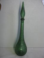 Vintage - Bouteille en verre vert, carafe - Rossine Empoli I, Comme neuf, Vert, Enlèvement ou Envoi, 50 à 75 cm