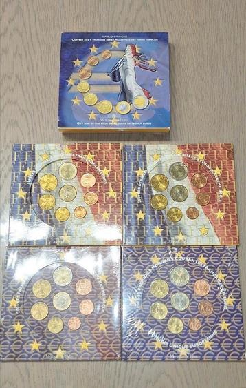 DOOS EURO FRANKRIJK 1999/2000/2001/2002. 2 EURO FDC KMS BU beschikbaar voor biedingen