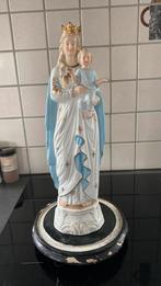Prachtig beeld Maria met kind onder stolp., Antiek en Kunst, Antiek | Religieuze voorwerpen, Ophalen