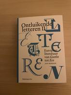 Ontluikende letteren goethe eco, Boeken, Ophalen of Verzenden, Zo goed als nieuw
