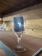 Oud gezuurd bierglas helles export van milders geel, Verzamelen, Ophalen of Verzenden