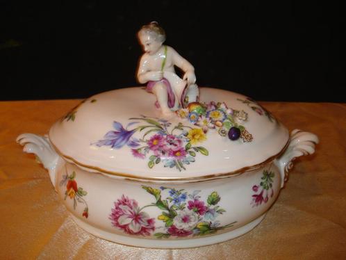 Ancienne Bombonière Porcelaine Poinçonné fin 19 ème, Antiquités & Art, Antiquités | Céramique & Poterie, Enlèvement ou Envoi