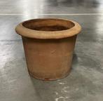 Vorstbestendige handgemaakte terracotta bloempot, Tuin en Terras, Ophalen, Gebruikt, 40 cm of meer, Rond
