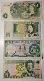 Lot 4 x 1 Pound - Royaume-Uni, Timbres & Monnaies, Billets de banque | Europe | Billets non-euro, Série, Enlèvement ou Envoi, Autres pays