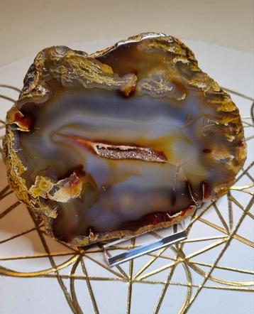 Mooie agaat langs beide zijden gepolijst! beschikbaar voor biedingen