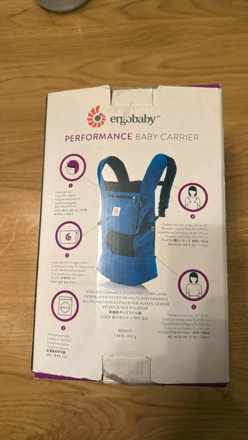 Ergobaby performance baby carrier blauw beschikbaar voor biedingen