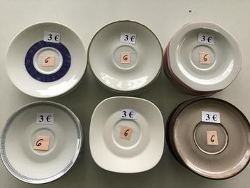 6 setjes ondertassen aan 3 euro per setje en meer andere beschikbaar voor biedingen
