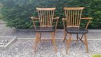 Spijlen stoelen met leer, Huis en Inrichting, Ophalen, Zo goed als nieuw, Leer