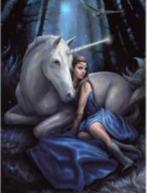 Diamond Painting - Meisje Met Unicorn - 40 x 30 Cm, Ophalen of Verzenden, Nieuw, Knutselwerk