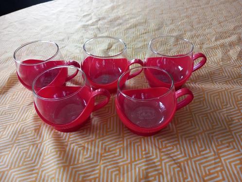 5 vintage Melitta tassen / koffie thee glazen, Huis en Inrichting, Keuken | Servies, Gebruikt, Kop(pen) en/of Schotel(s), Overige stijlen