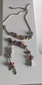Zilveren ketting en bedelarmband zilver, Handtassen en Accessoires, Ophalen, Met hanger, Zo goed als nieuw, Zilver
