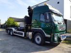 Volvo FM13 EURO5 26T 6x2 Fassi 310XP 8x +rem. en c.systeem, Autos, Camions, Vert, Diesel, Gris, Automatique