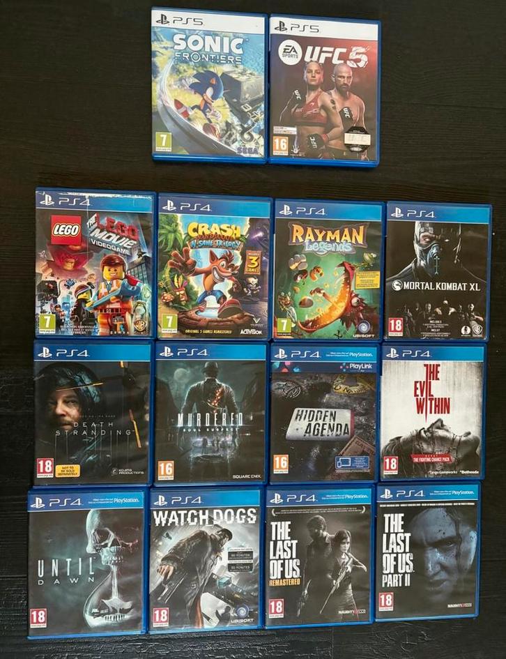 Playstation 4 en 5 spellen, Games en Spelcomputers, Spelcomputers | Sony PlayStation 4, Zo goed als nieuw, Ophalen