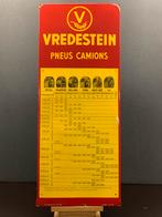 Emaille reclamebord VREDESTEIN uit 1958, Ophalen, Gebruikt, Reclamebord
