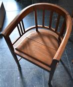Antieke Art Deco-stoelen, Drie, Gebruikt, Hout, Ophalen