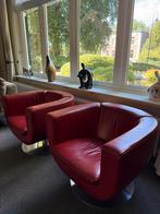 Set van 2 B&B Italia Tulip stoelen / fauteuils, Huis en Inrichting, Ophalen, Zo goed als nieuw, Leer
