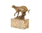 Bronzen Beeld van een Rennende Poema GRATIS LEVERING, Antiek en Kunst, Verzenden, Brons
