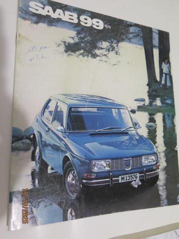 SAAB 99  1970   FOLDER  beschikbaar voor biedingen