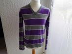 Pull rayé gris/violet. Marque: "Pépé Jeans". Taille M., Overige kleuren, Maat 48/50 (M), "Pépé Jeans", Ophalen of Verzenden