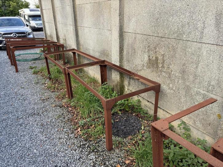 Terras tafels - frames - zware uitvoering, Huis en Inrichting, Tafelonderdelen, Zo goed als nieuw, Metaal, Ophalen