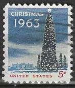 USA 1963 - Yvert 755 - Kerstmis (ST), Timbres & Monnaies, Timbres | Amérique, Affranchi, Envoi
