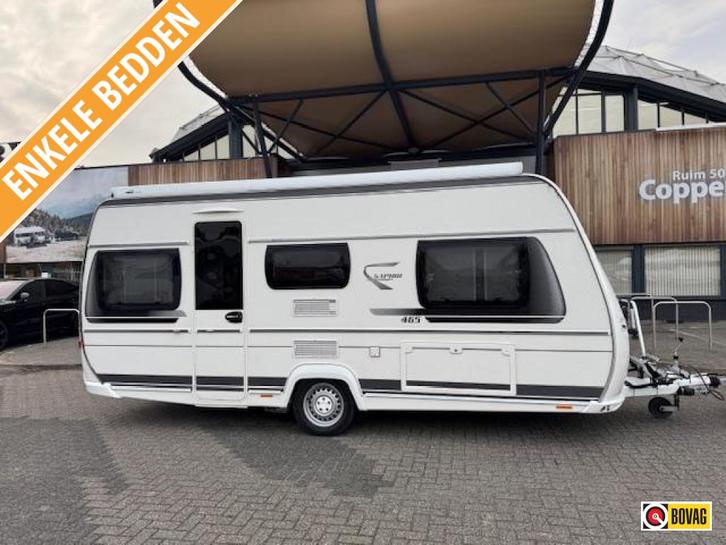 Fendt Saphir 465 TG 2019 MOVER + LUIFEL!, Caravans en Kamperen, Caravans, tot en met 4, 1250 - 1500 kg, Treinzit, Fendt, 2 aparte bedden
