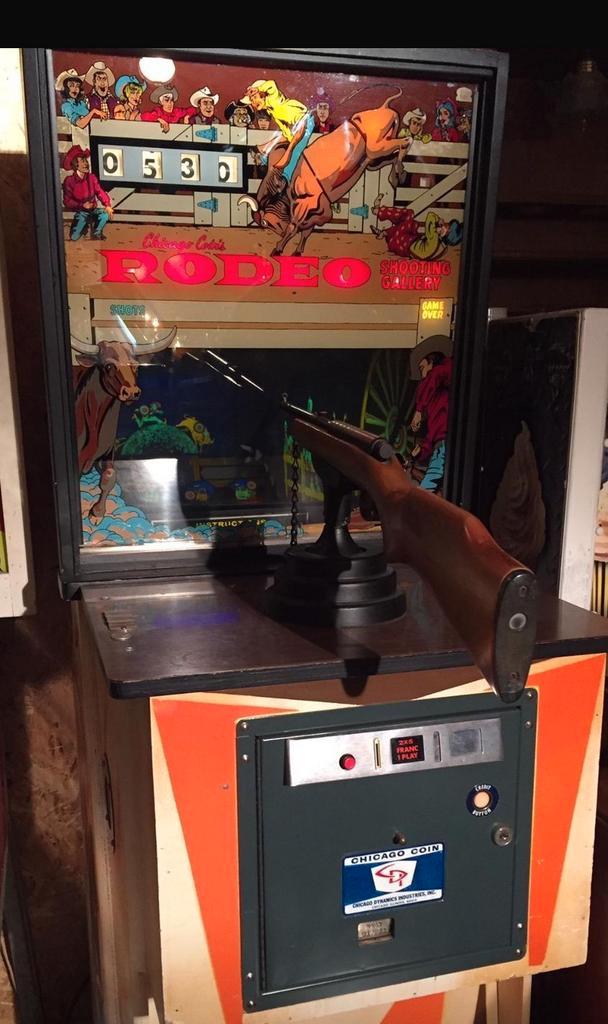 Chicago Coin's Rodeo shooting gallery 1972, Verzamelen, Automaten | Gokkasten en Fruitautomaten, Gebruikt, Ophalen