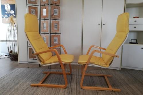 2 fauteuils jaunes tendance et très confortables Ikea, Maison & Meubles, Fauteuils, Utilisé, Bois, Tissus, 50 à 75 cm, Moins de 75 cm