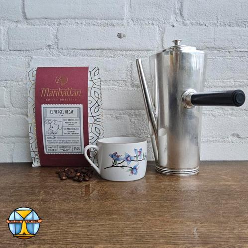Art Deco stijl verzilverde koffiepot / kan (Brian Highland), Huis en Inrichting, Keuken | Keukenbenodigdheden, Zo goed als nieuw