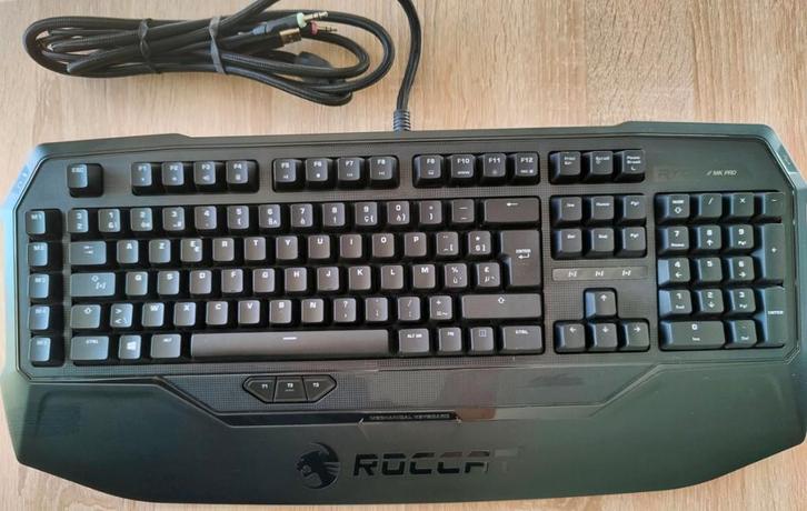 ROCCAT Ryos MK Pro mechanische gamingtoetsenbord, Informatique & Logiciels, Claviers, Comme neuf, Azerty, Filaire, Clavier gamer