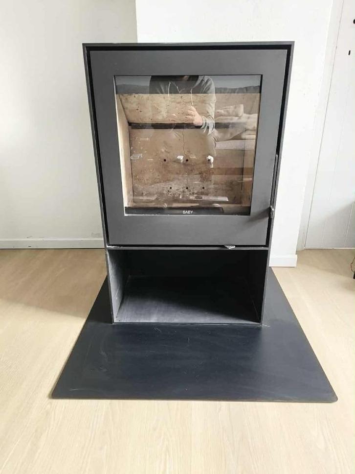 SAEY Qube 8 houtkachel, Doe-het-zelf en Bouw, Verwarming en Radiatoren, Gebruikt, Kachel, 80 cm of meer, Minder dan 60 cm, Ophalen