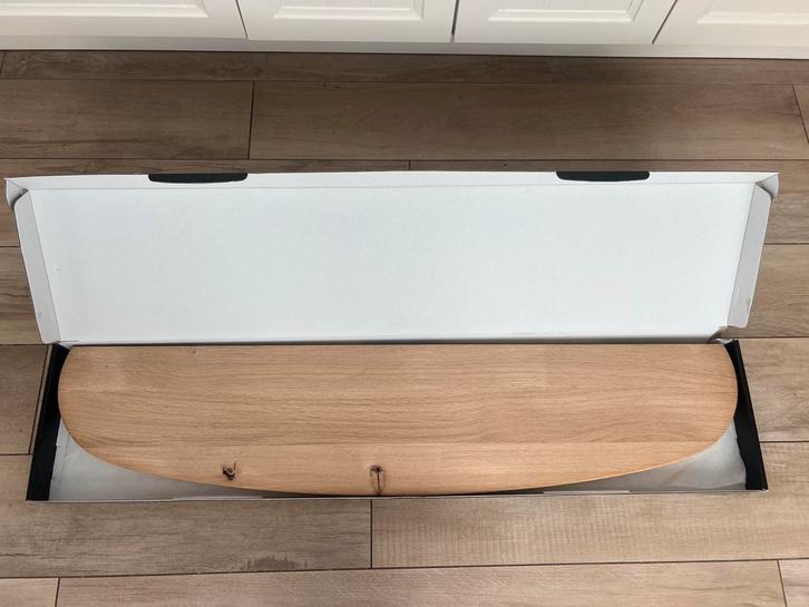 Nieuwe eiken wandplank 120cm van Pascale Naessens, Maison & Meubles, Accessoires pour la Maison | Décorations murale, Neuf, Enlèvement