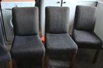 4 bruine stoelen, Huis en Inrichting, Stoelen, Ophalen, Hout, Gebruikt, Bruin
