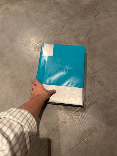 Vandyck Éénpersoons Hoeslaken 80/90 x 200cm Turquoise, Huis en Inrichting, Slaapkamer | Beddengoed, Zo goed als nieuw, Eenpersoons