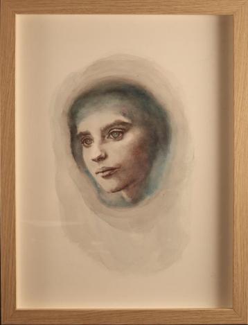 Mooie damesportretten in aquarelverf beschikbaar voor biedingen