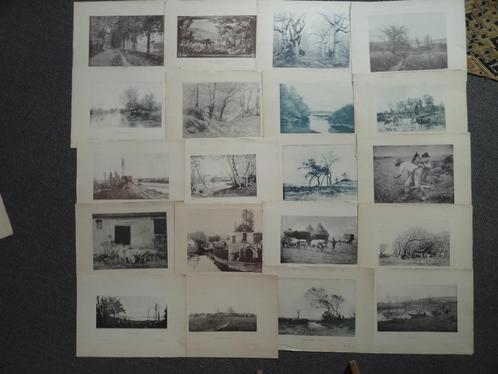 20 heliogravures eind 19e eeuw, landschappen, l'Oeuvre d'Art, Antiek en Kunst, Kunst | Tekeningen en Fotografie, Verzenden