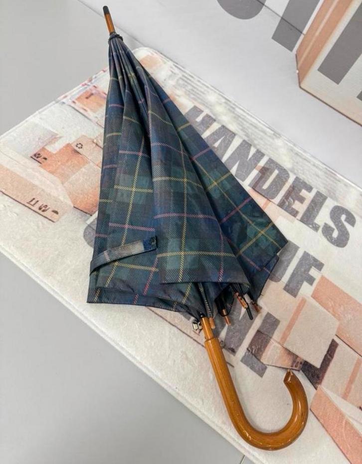 Antieke paraplu van Echt hout houten antiek vintage Paraplu, Handtassen en Accessoires, Paraplu's, Gebruikt, Blauw, Ophalen of Verzenden