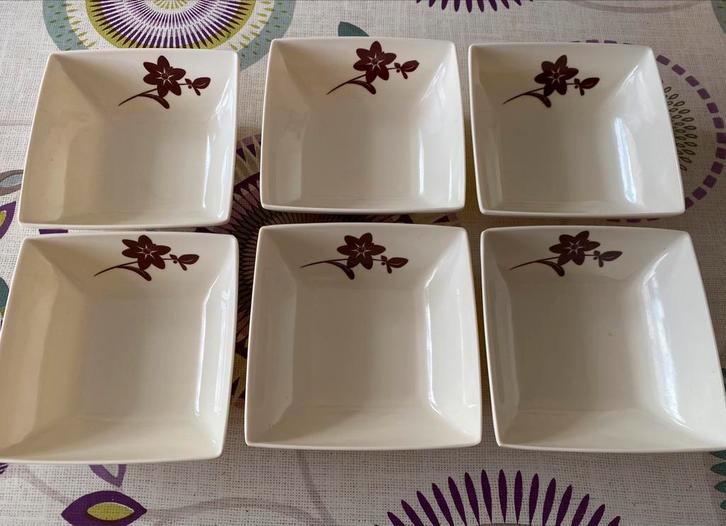 Set van 6 decoratieve bloembekers, Huis en Inrichting, Keuken | Servies, Ophalen of Verzenden