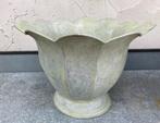 METALEN PLANTENBAK BLOEM OLD LOOK GREEN 26 CM NIEUW, Tuin en Terras, Tuin, Minder dan 30 cm, Rond, Nieuw