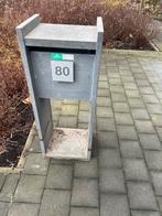 brievenbus grijs, Tuin en Terras, Brievenbussen, Ophalen, Gebruikt, Hardsteen, Staande brievenbus