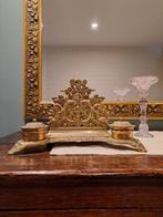 Antieke decoratieve bronzen inktpot briefhouder, Antiek en Kunst, Ophalen of Verzenden