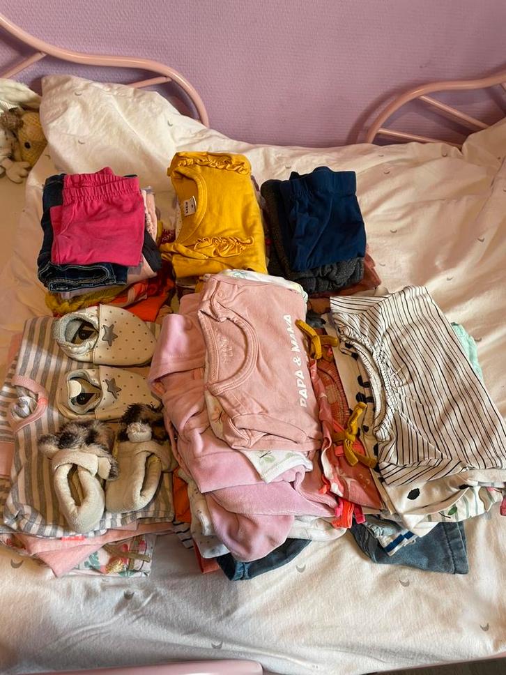 Groot pakket meisjeskleding maat 62, Kinderen en Baby's, Babykleding | Maat 62, Zo goed als nieuw, Ophalen