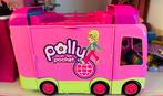 Polly pocket mobilhome en bromfiets toebehoren en 3 poppen, Comme neuf, Enlèvement ou Envoi