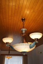 Mariner Luxury light - plafondlamp / luster brons & albast, Huis en Inrichting, Lampen | Hanglampen, Ophalen of Verzenden