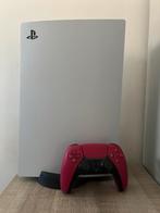 Playstation 5 normaal met schijf + controller, Games en Spelcomputers, Spelcomputers | Sony PlayStation 5, Ophalen, Zo goed als nieuw