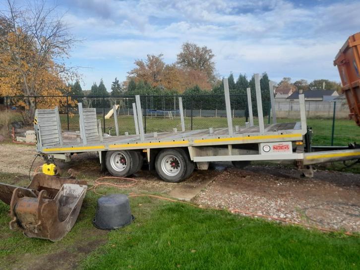 Noyens dubbelas aanhangwagen, Auto diversen, Aanhangers en Bagagewagens, Gebruikt, Ophalen
