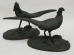 Twee mooie beelden in brons - vogels - Frans - 19de Eeuw, Antiek en Kunst, Ophalen of Verzenden
